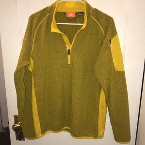 Merrell 1/4 zip pullover mustard yellow